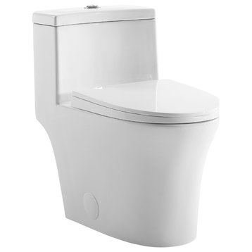 Bastille One-Piece Elongated Dual Flush Toilet 0.8/1.28 gpf