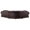 Cleopatra Versa Italian Leather Sectional Sofa, Brown, Right Hand Facing Chaise