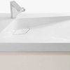 35" Synthesis Rectangular Ceramic Vessel Sinktop Without Overflow, White