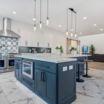 Navy Blue Shaker Cabinets