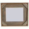 Cornerblock Frame, Frontier Series, 20"x20", Pecan - Distressed