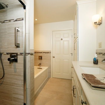 Main bath renovation with tub and shower