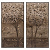 2-Pc Transpire Wood Framed Oil Painting