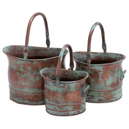 Farmhouse Outdoor Pots And Planters by Benzara, Woodland Imprts, The Urban Port