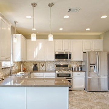 Spacious Whites & Beige Kitchen
