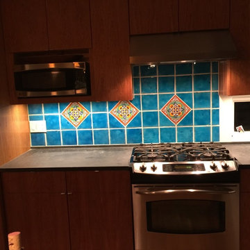 Italian tile backsplash
