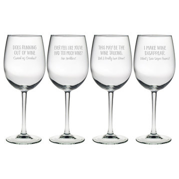 Uncorked 4-Piece Wine Glass Set