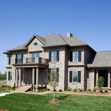 Alley Load Colonial 1 1/2 Story Plan #44713