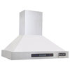 Kucht Professional 30" Stainless Steel Wall Mounted Range Hood in White