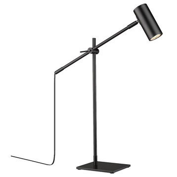 Z-Lite Calumet 1-Light Table Lamp, Matte Black/Matte Black 814TL-MB