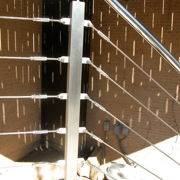 Stainless Steel Post with Cable Railing