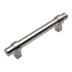 Cosmas - Cosmas 161-3.5SN Satin Nickel 3-1/2&rdquo; CTC (89mm) Euro Bar Pull [5 PACK] - Cabinet And Drawer Handle Pulls