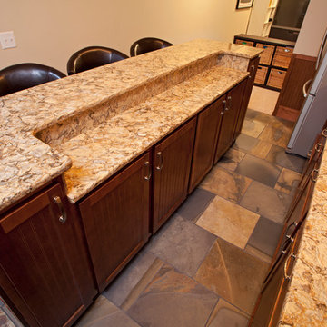 Basement bar with Cambria countertops