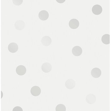 Cece Silver Starlight Spots Wallpaper Sample