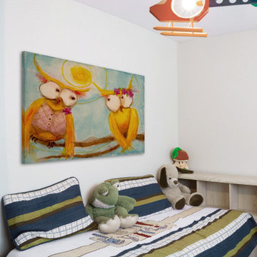 "Hoo’s Branch for Two" Painting Print on Wrapped Canvas