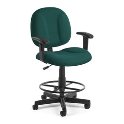 OFM - OFM Comfort Series Teal Color Fabric Super Office Chair - Office Chairs