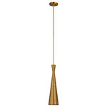 Visual Comfort - Utopia Small Pendant, 1-Light, LED, Gild, Over All Height 64.5" (KW 5038G CX15N) - Give your space a luxurious feel with this pendant. This beautiful lighting fixture will magnify your home with a perfect mix of fixture and function. This pendant adds a clean, refined look to your living space. Elegant lines, sleek and high-quality contemporary finishes. Visual Comfort has been the premier resource for signature designer lighting. For over 30 years, Visual Comfort has produced lighting with some of the most influential names in design using natural materials of exceptional quality and distinctive, hand-applied, living finishes.