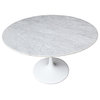 Flower Marble Table 48", White