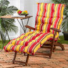 Outdoor 72 in. Chaise Lounger Cushion, Carnival Stripe