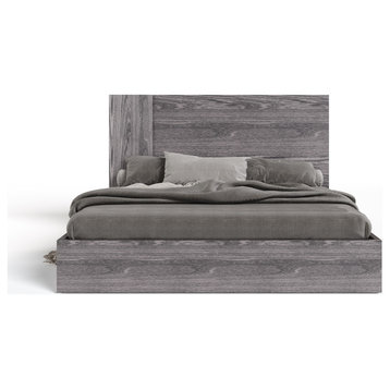 Nova Domus Asus Italian Modern Elm Gray Bed, Eastern King