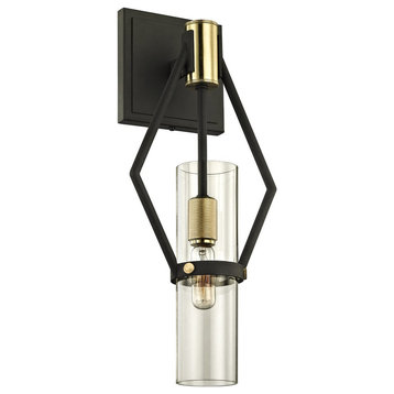 Troy Raef 1-LT Wall Sconce B6311 - Textured Bronze Brushed Brass