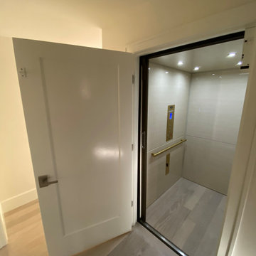 Traditional Home Elevator, Lux MDF Cab in Maple Sugar By Savaria