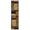 Harrison Abstract Brown and Black Rug, 1'10"x7'6"