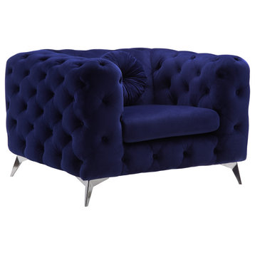 ACME Atronia Chair, Blue Fabric