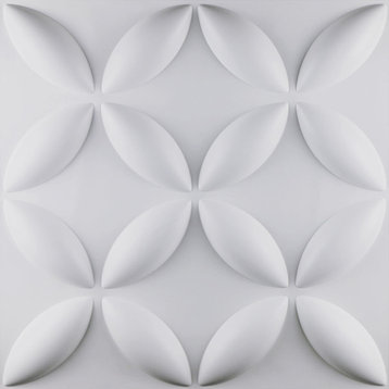 19 5/8"W x 19 5/8"H Wallflower EnduraWall Decorative 3D Wall Panel, White