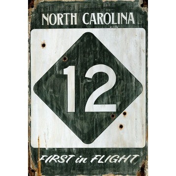 Hwy 12 Vintage Wooden Sign, 20"x32"