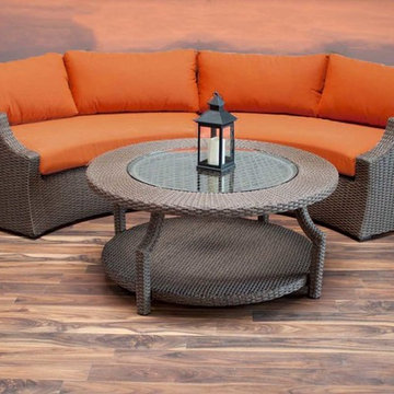 Hampton 3 Piece Arm Outdoor Round Sofa Set