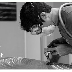 Hard at Work - Nicholas grinding - Artwork