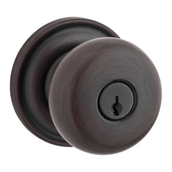 Baldwin - Entry Round Knob on Traditional Round Rose - Door Hardware