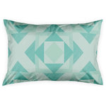 DDCG - Turquoise Geo Pattern King Pillow Sham - Complete the look of your bedroom with the Turquoise Geo Pattern King Pillow Sham. This fun pillow sham features a turquoise, teal and white geometric design that will add style and comfort to your bedroom. Pair with the Turquoise Geo Pattern Duvet Cover to complete the set, items sold separately.