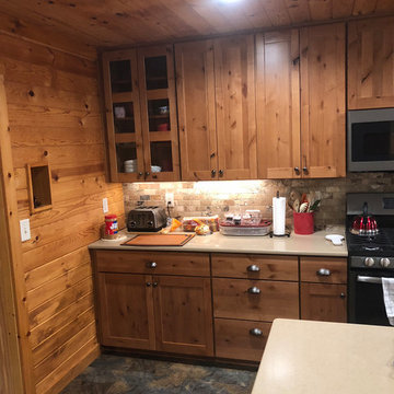 Rustic Kitchen Remodel Done in Knotty Alder