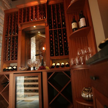 Kessick Wine Cabinetry in Sapele Mahogany