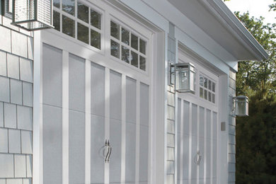 Inspiration for a mid-sized craftsman detached two-car garage remodel in Raleigh