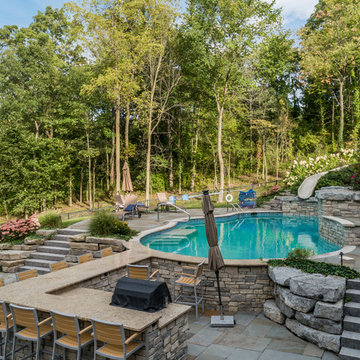 Milford, MI - Backyard Pool Bar Landscape Design & Install