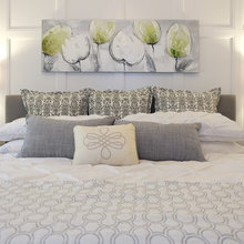 gray and white bedrooms