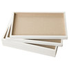 5pc Stackable Trays, White