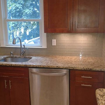 Kitchen Remodel - Brick Style Glass Mosaic Tile