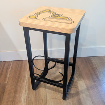 Custom Ash Bar Stool | Solid Hardwood Kitchen Island Seating