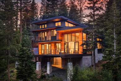 Contemporary exterior home idea in Sacramento