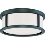 Nuvo Lighting - Nuvo Lighting 60/2981 Odeon - Two Light Flush Mount - Shade Included: TRUE Warranty: 1 Year Limited* Number of Bulbs: 2*Wattage: 60W* BulbType: A19 Medium Base* Bulb Included: No