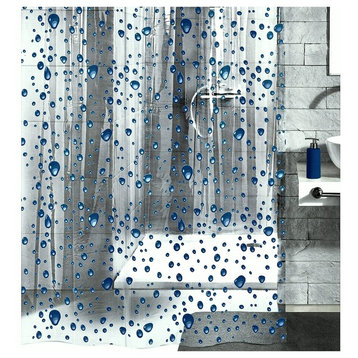 PVC Free Shower Curtain, Bubble Design