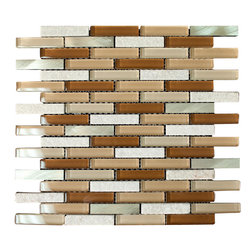 Green Caramel Aliminum Stone Glass Mosaic Tiles - Home Accessories & Decor