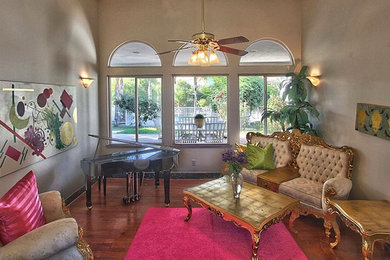 Living room - eclectic living room idea in Other