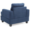 Lockhart Suede Chair, Navy Blue