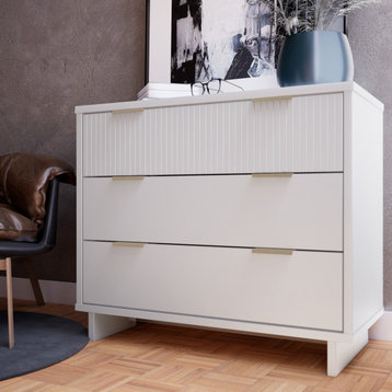 Granville 38.18" Modern Standard Dresser, White