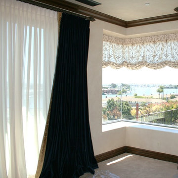 Swag Shade with Hand Painted Linen